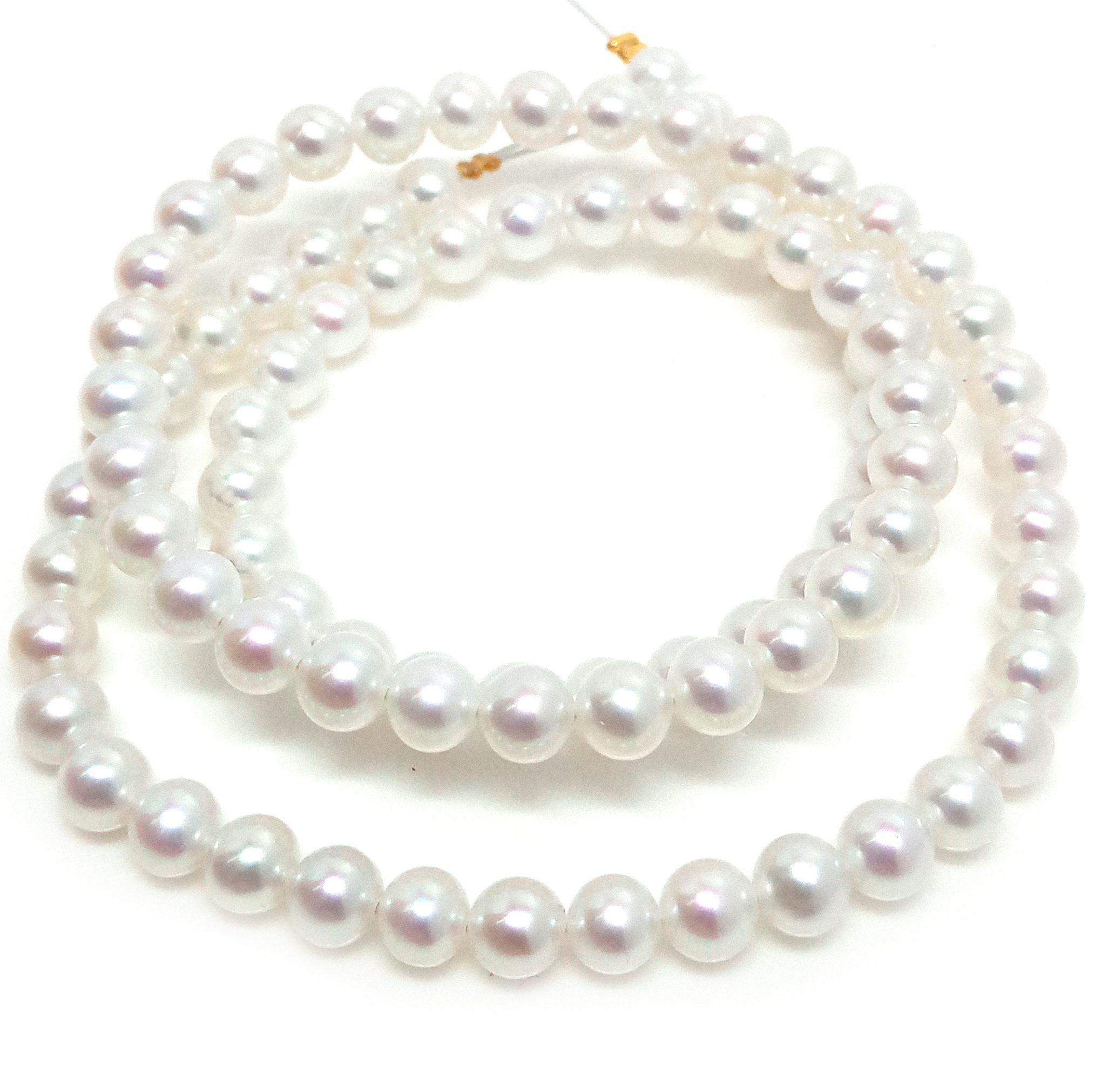 White 4.5-5mm AAA Round Pearls